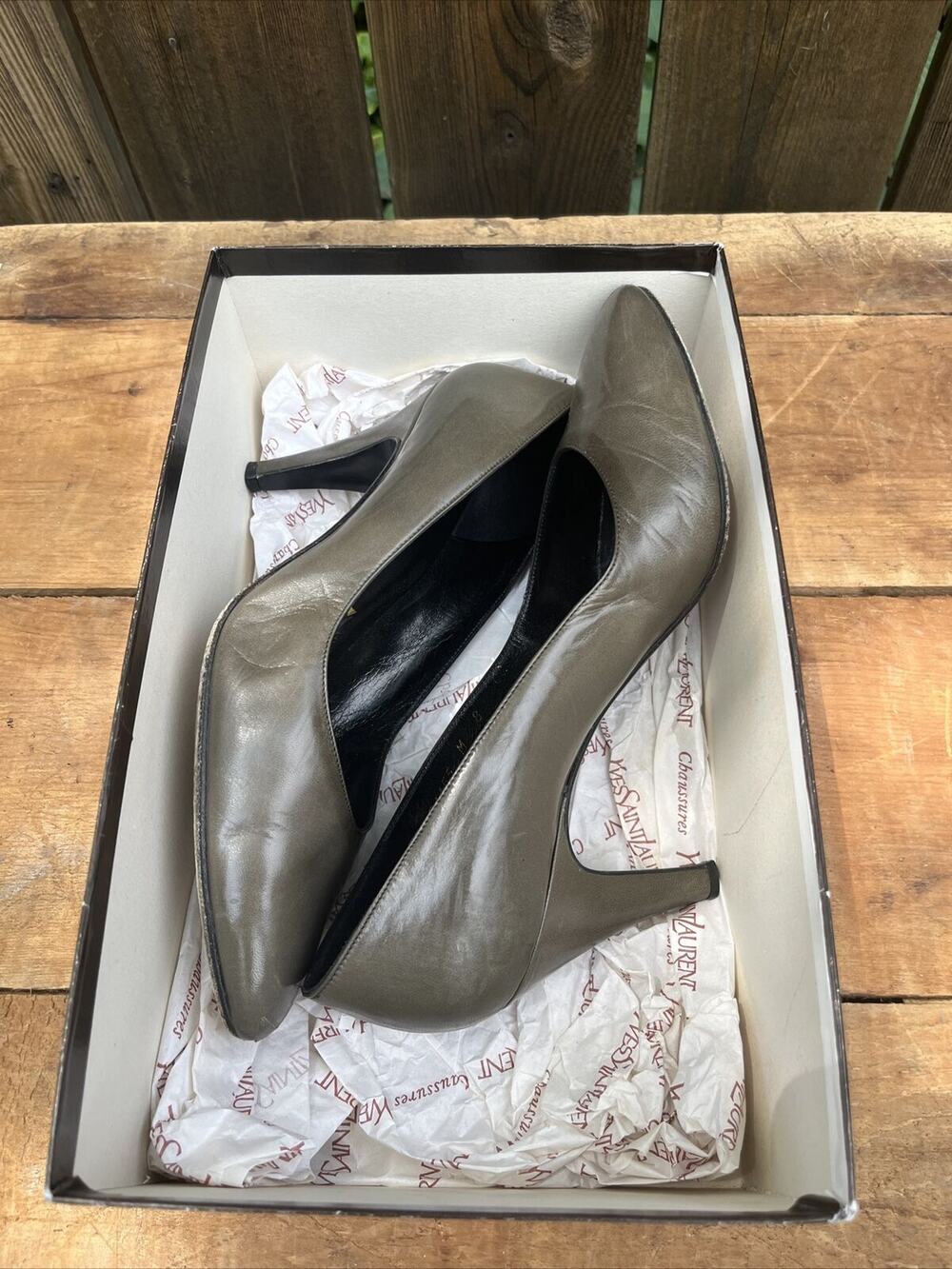 Vintage YSL Saint Laurent Paris 80 Pump Shoe Sz 8 M Paris Made In Italy